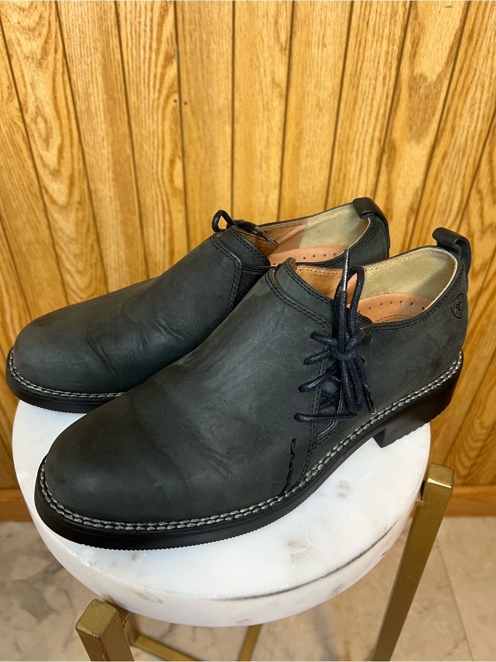 Ariat Dark Gray Women's Shooties Leather Lace Sided Shoes